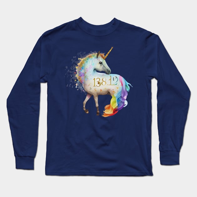 Cutie Pi day Unicorn rainbow kawaii kindergarten Long Sleeve T-Shirt by YuriArt